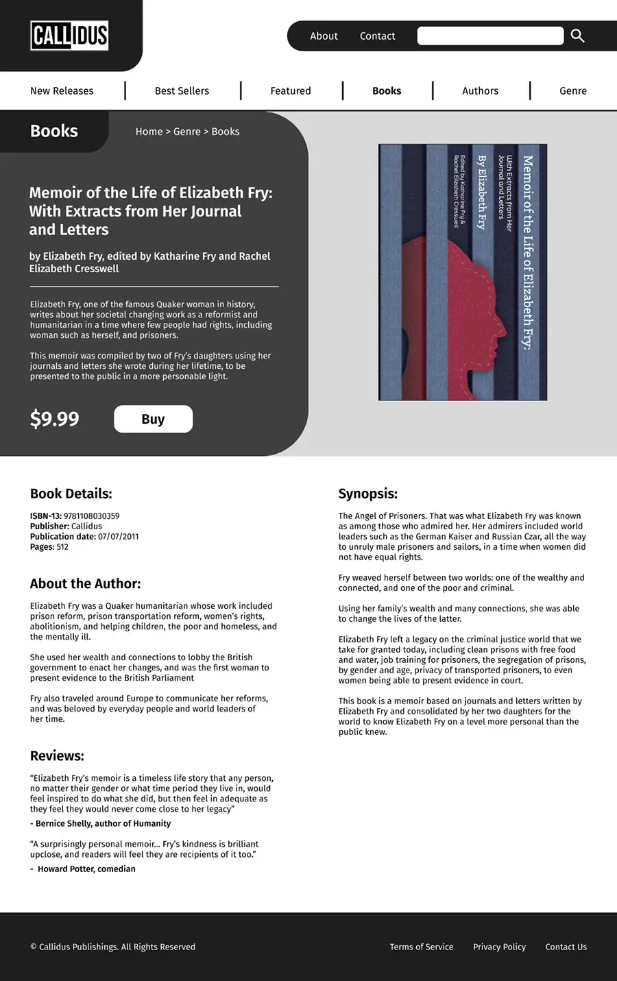 Callidus Publishings website book page